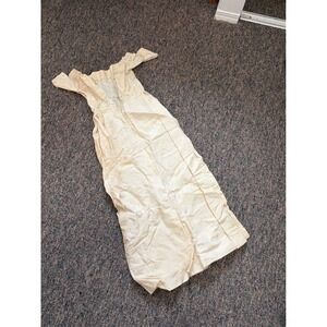 Antique Edwardian Silk Wedding Dress w Lace Overskirt Early 1900s